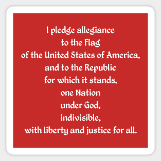Pledge of Allegiance - 1 Sticker